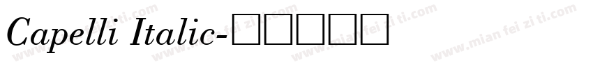 Capelli Italic字体转换